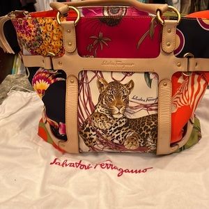 Salvatore Ferragamo jungle shoulder purse